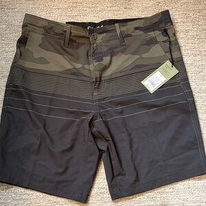 Goodfellow & Co Olive Green and Black Men's Swim Board Shorts